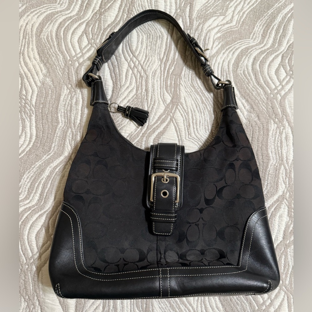 🖤 Authentic Coach Black Hampton Vintage Shoulder Bag 🖤